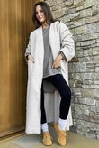 Norbury Japanese Duster Coat Stone /20=